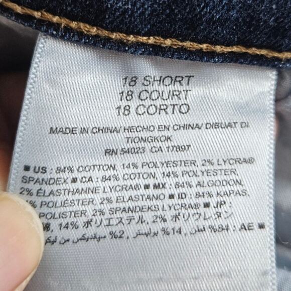 Old Navy Curvy Bootcut Jeans Womens 18 Short Dark Wash Mid-Rise Stretch Y2K - Picture 6 of 11